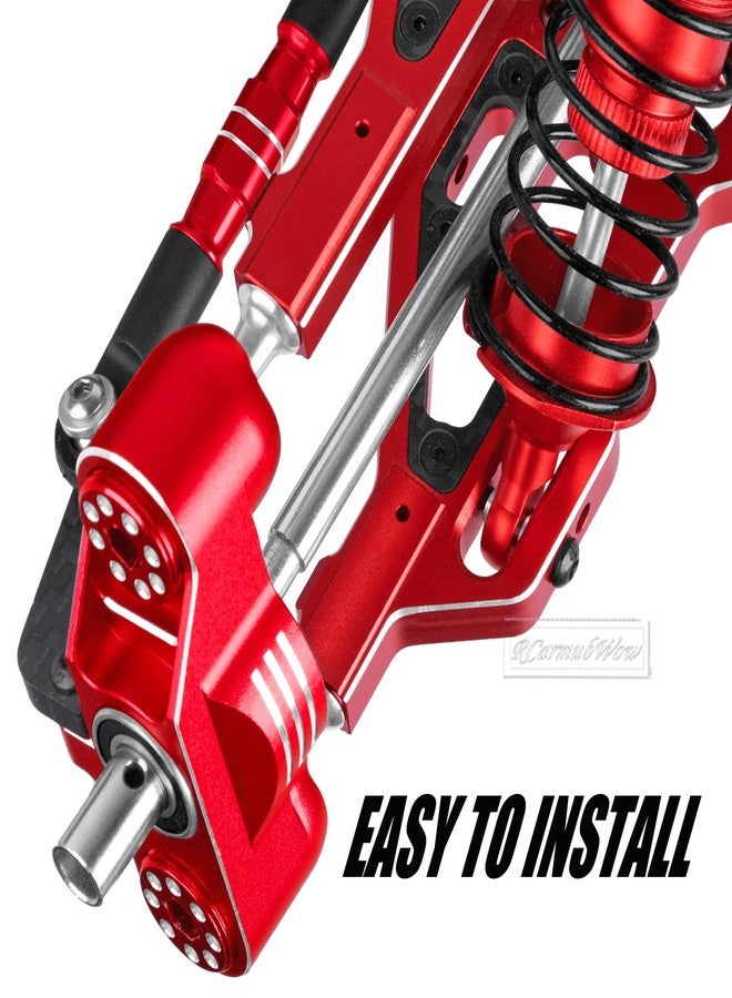 RCarmubWow RC Alloy Front Knuckles Steering Blocks &Rear Hub Stub Axle Carriers Upgrades Part for 1/8 Typhon/Talion 6S BLX,1/7 Infraction/Felony/Mojave/Limitless 6S BLX,#AR330193#AR330187,Red - Image 3